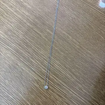 심플한 체인 목걸이 크리스탈 장식 스테인리스