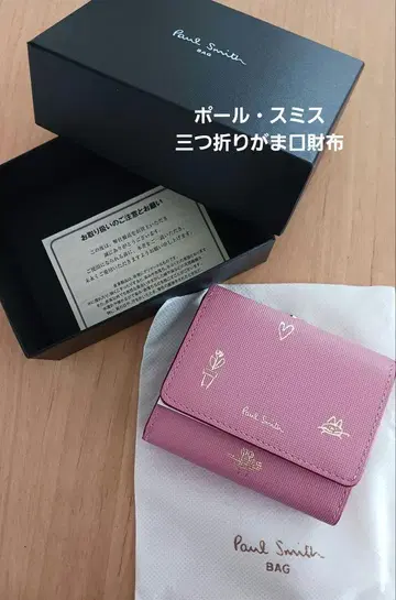 폴 스미스 가마구치 3단 폴더형 지갑 믹스 두들