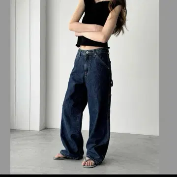 CANAL JEAN El mar 페인터 데님 팬츠 M