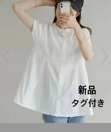 디스코트 허리 절개 블라우스 discort