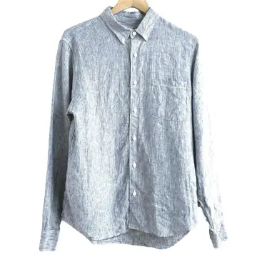 EVERLANE 에버레인 스트라이프 린넨 BD 긴팔 셔츠 M