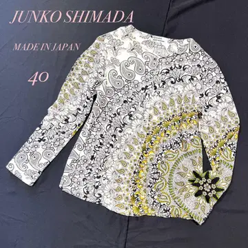 JUNKO SHIMADA / 셔츠 가디건 에스닉풍 레트로 모 100%