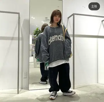 K2671 BIG 루프 코튼 니트 풀오버 RNA