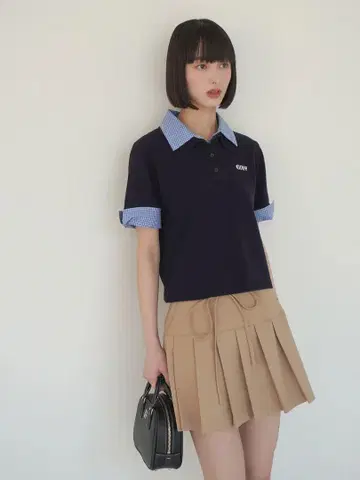eimyistoire 턱 미니 스커트 베이지