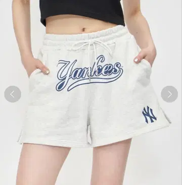 스파이럴 걸 MLB 사이드 지퍼 슬릿 맨투맨 숏 팬츠
