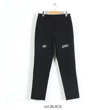 CHARI&CO DINTEX SHUT UP 블랙 와이드 팬츠