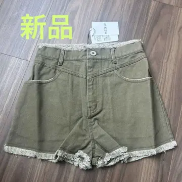 [새상품] MEZELF 미제르프 프린지 숏팬츠 M 카키