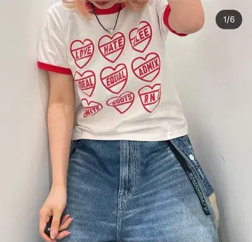 RNA 하트 로고 치비 T