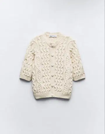 zara 숏 슬리브 니트 가디건
