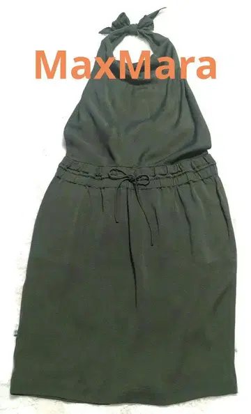 타임세일 [ Max Mara ] 홀터넥 원피스 올리브 그린