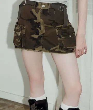 ACLENT 카모플라주 타이트 카고 미니 스커트