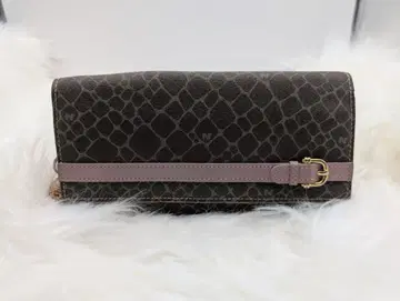 NINA RICCI 다크 브라운 크로커다일풍 장지갑