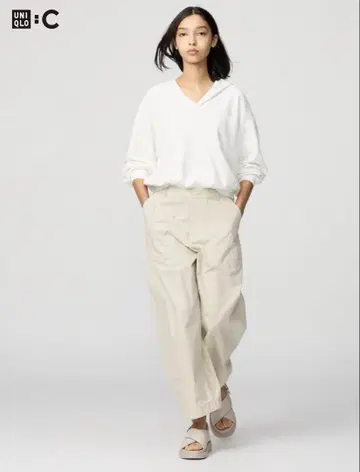 UNIQLO 와이드 벌룬 팬츠 내추럴 61