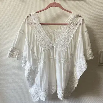 L'Appartement 레이스 스퀘어 블라우스