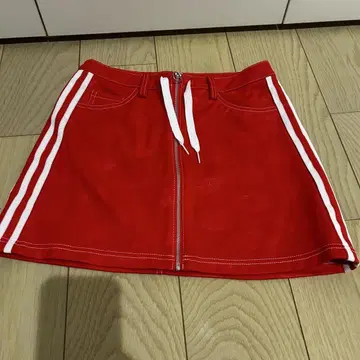 adidas originals 아디다스 빨간색 미니 스커트 지퍼 XL