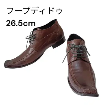 후프디두 롱 노즈 스퀘어 토 브라운 스티치 26.5cm