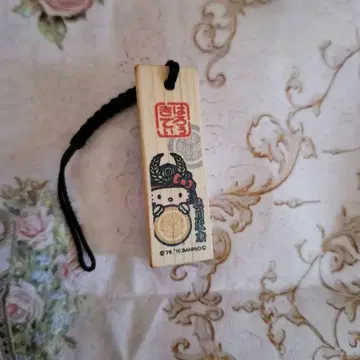 초초레어 고토치 키티 도쿠가와 이에야스 나무 팻말 네츠케 스트랩