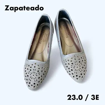 Zapateado 플랫 펌프스 라메 글리터 실버 23.0cm