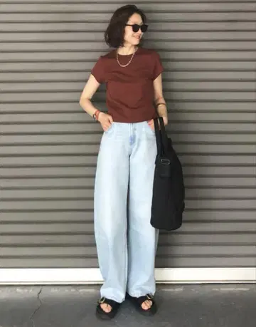 UNIQLO 배기 커브 청바지 사이즈 24