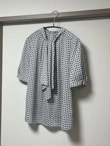 untitled 기하학 패턴 반팔 셔츠 폴리에스테르 100%