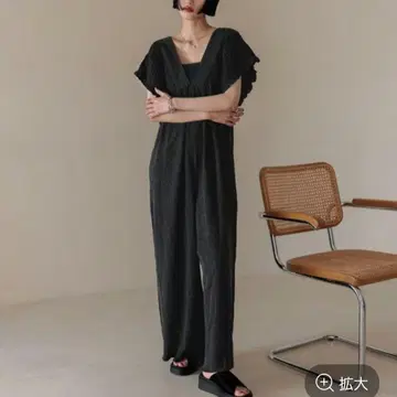 로리즈팜 요류 셔링 살로펫 M사이즈 블랙