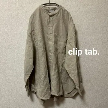 clip tab. 린넨 100 긴팔 셔츠