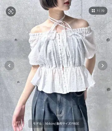pageboy 2way 오프숄더 블라우스 택 포함 미사용 새상품