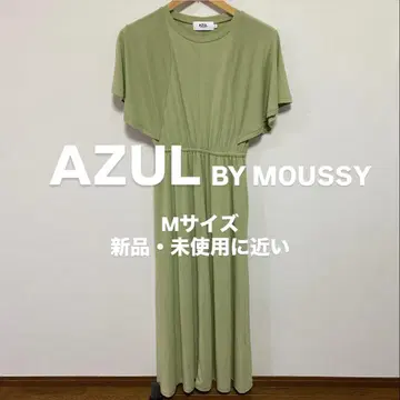 AZUL by moussy M 반팔 롱 원피스 라이트 그린