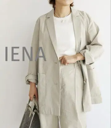 IENA 코튼 나일론 이지 자켓 그린 36