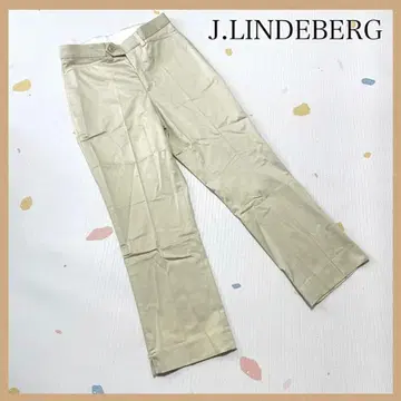 J.LINDEBERG 스트레이트 팬츠 베이지 치노 팬츠 하의 바지