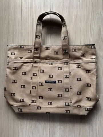 마리메꼬 로고 매니아 토트백 베이지