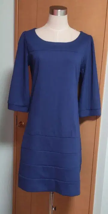 택 포함 새상품 OFUON BASIC 보라색 미 라인 원피스