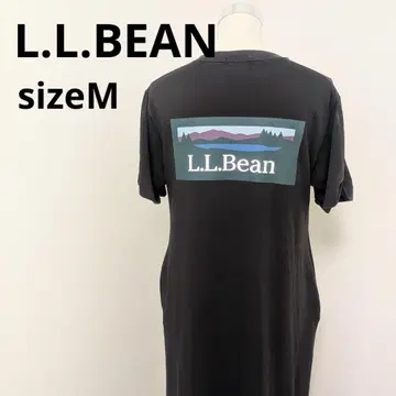 L.L.Bean 반팔 롱 원피스 블랙 M 사이즈 백 프린트