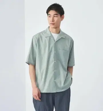 그린 라벨 릴랙싱 저스트 루즈 오픈 카라 셔츠 M 사이즈