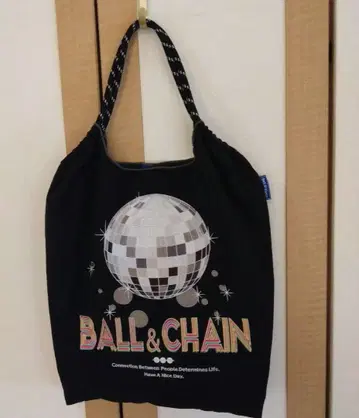 볼앤체인 미러볼 블랙 M 에코백