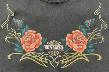 HARLEY-DAVIDSON 장미 자수 맨투맨