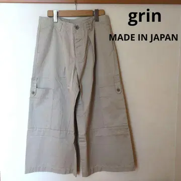 grin 코튼 린넨 가우초 팬츠 카고 팬츠