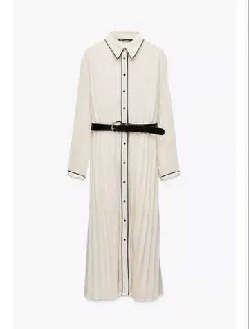 zara 벨트 부착 플리츠 원피스