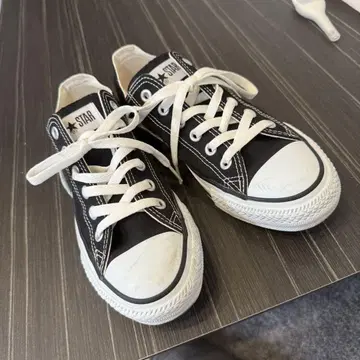 CONVERSE ALL STAR 블랙 스니커즈 클리닝 완료