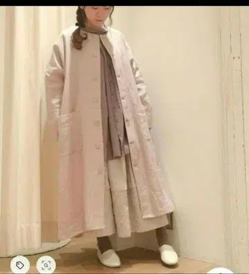 TSUHARU 린넨 울 와이드 코트