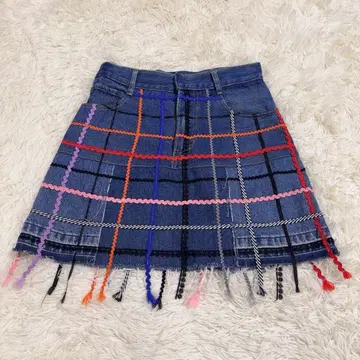 쿠세니아 슈나이더 데님 미니 스커트