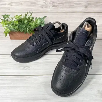 1051 [컨디션 최상] PUMA 푸마 가죽 스니커즈 블랙 24.5