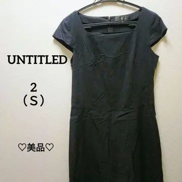 UNTITLED 언타이틀 블랙 반팔 무릎 아래 원피스 2 S