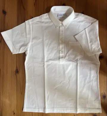 라코스테 슬림 핏 화이트 피케 셔츠 M