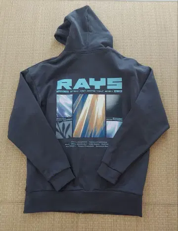 RAYS 풀 지퍼 후디 다크 그레이