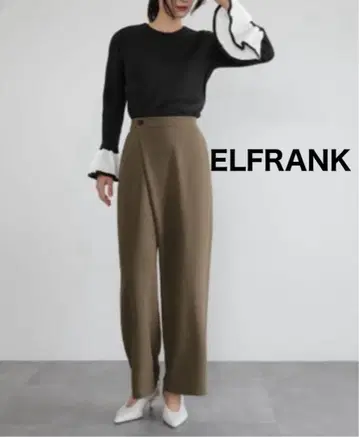 ELFRANK [미사용] 카키 카슈쿨 팬츠 세탁 가능