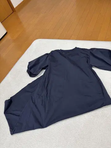 워크맨 여성용 드라이 사이드 포켓 벌룬 슬리브 원피스 네이비