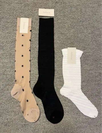 babaco 바바코 삭스 3켤레 세트 시어 & CRUSHED SOCKS