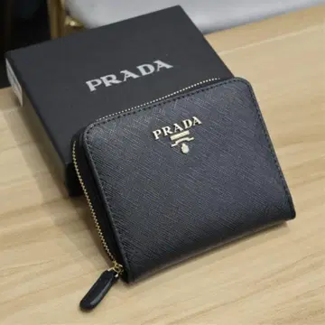 블랙 가죽 접이식 지갑