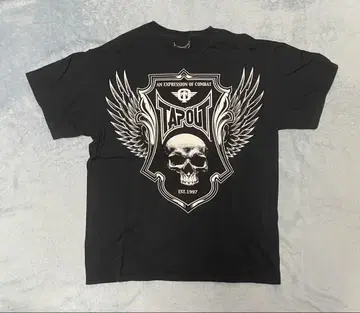TAPOUT 해골 T셔츠 L 블랙